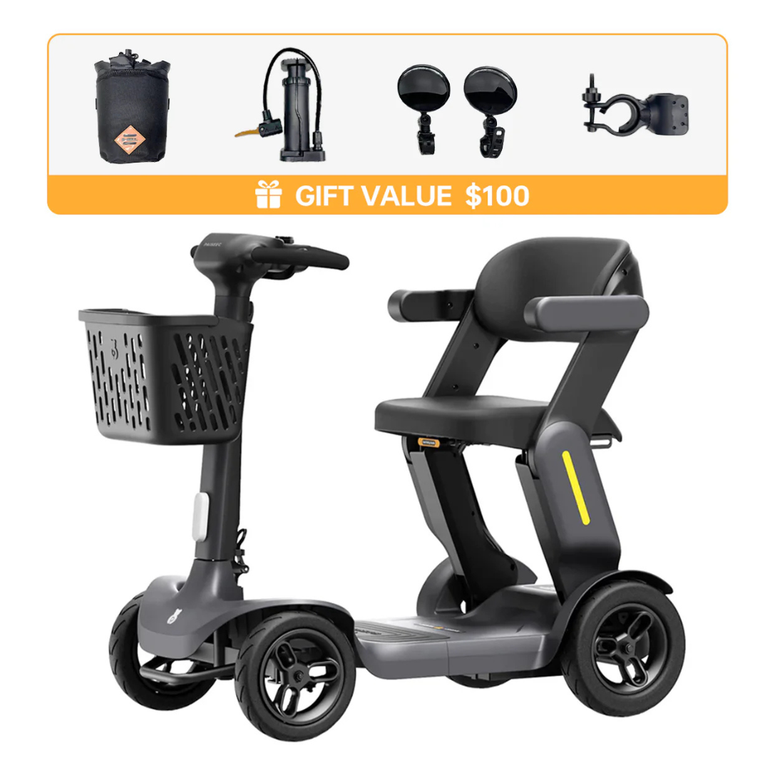 Piaseec S3 Folding Portable Scooter with XL LCD Screen - Senior.com Mobility Scooters